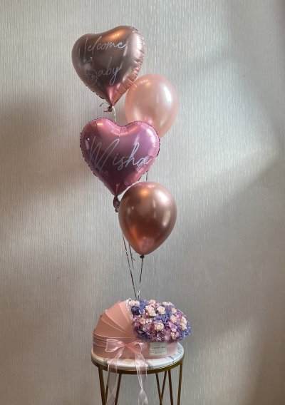 Purple Pink Hydra Rose Baby Box
