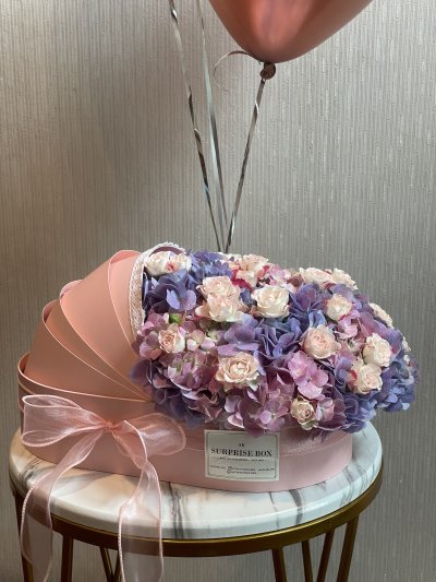 Purple Pink Hydra Rose Baby Box