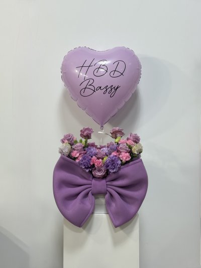 Bow Jumbo Purplish Pink Box