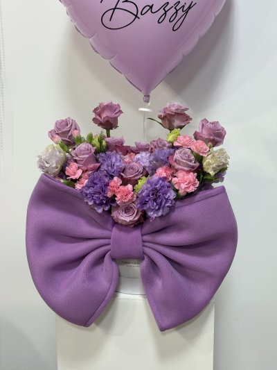 Bow Jumbo Purplish Pink Box