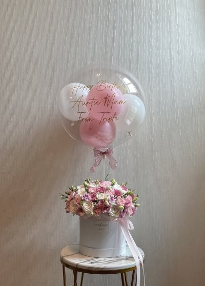 Pink and White English Garden Box XL