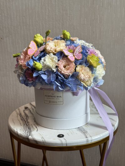 Blue Pastel Pop Flower Box
