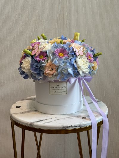Blue Pastel Pop Flower Box
