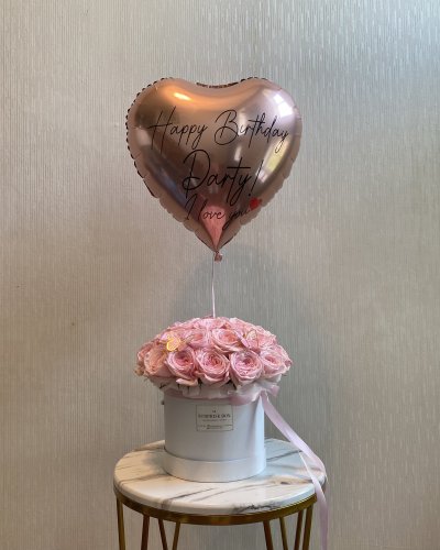 Pink English Roses Box L