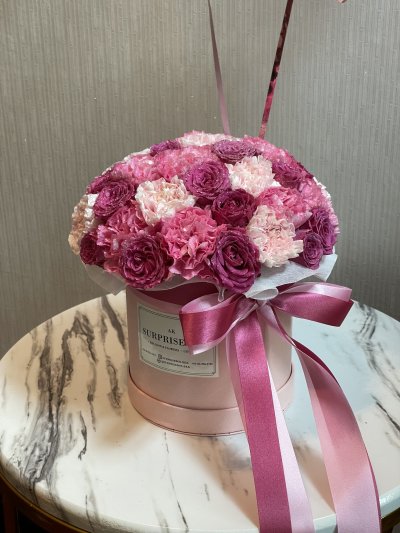 Pink Purple Rosey Carnation Combo Box S