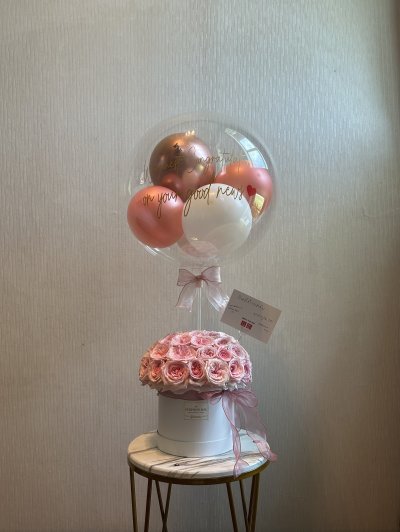 Pink English Roses Box XL