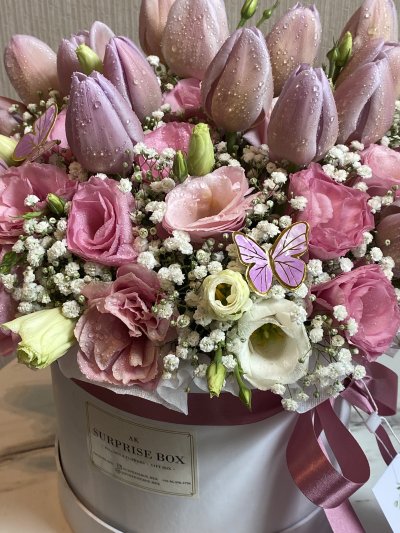 Violet Tulips Box