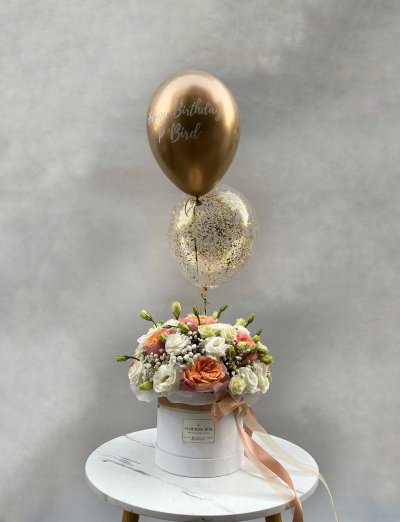 English Rose Orange White Box L