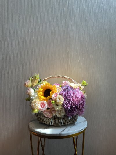 Sunflower Mix Garden Floral Basket
