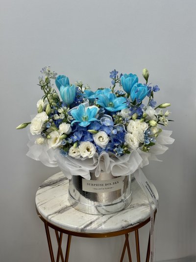 Blue Tulips Box For Novo Nordisk