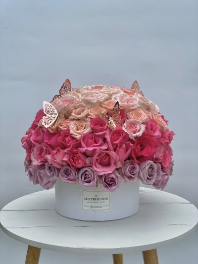 Ombre 100 Roses Box