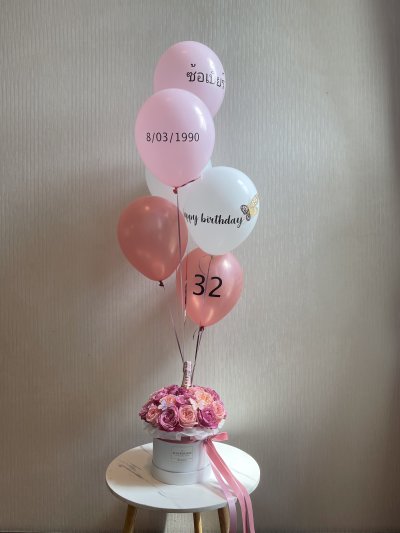 Peach Pink Roses Box L