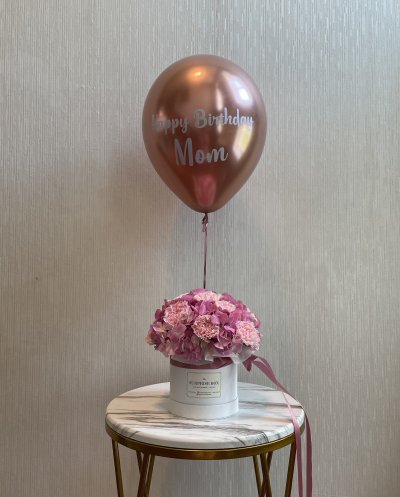 Pink Hydrangea Carnation Box