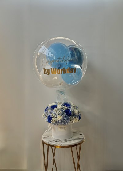 Blue Moon Bloom Box [ Artificial Blue Rose ]