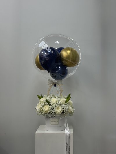 White Lilies Floral Box