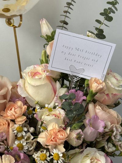 Peachy Golden Floral Box