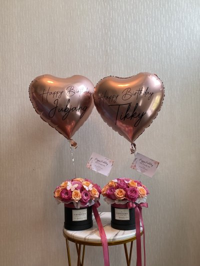 Purple Orange Rose Box S