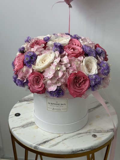 Pink Purple Rose Box