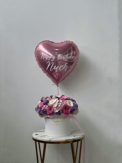 Pink Purple Rose Box