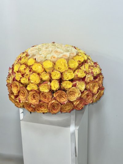 100 Roses Sunset Ombre Box