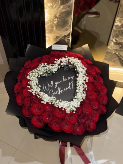 Burning Bouquet - 50 Roses