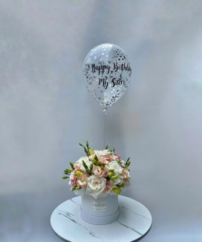 Peachy White Rose Box S