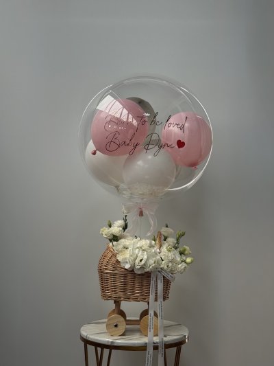 White Floral Baby Cradle