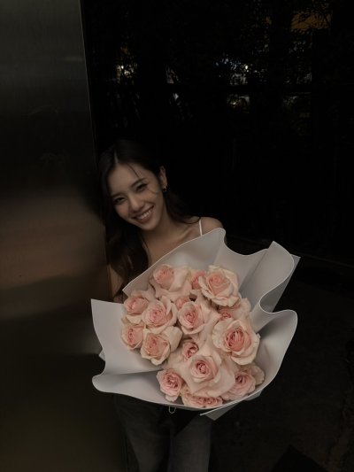20 Pink Roses Foam Wrapping - S