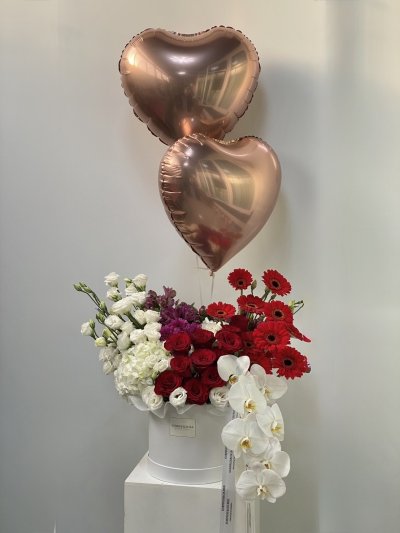 Luxury Orchid Red Purple White Themed Box