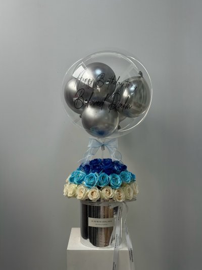 50 Ombre Blue Bloom Box