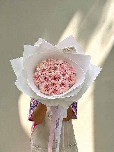 20 Stems Pink English Roses Bouquet