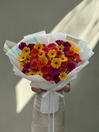 Rainbow Gerberas Bouquet