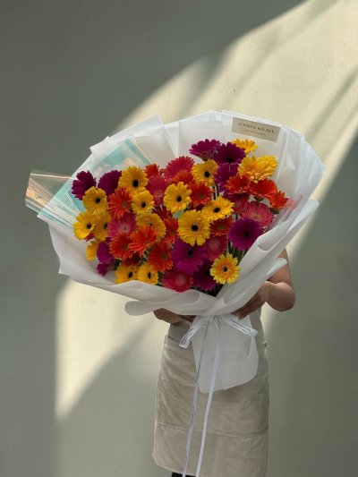 Rainbow Gerberas Bouquet