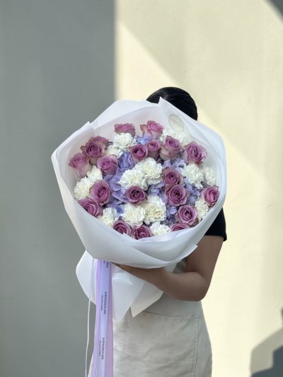 Purple Hydrangea Grace Bouquet