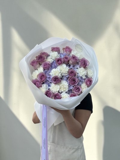 Purple Hydrangea Grace Bouquet