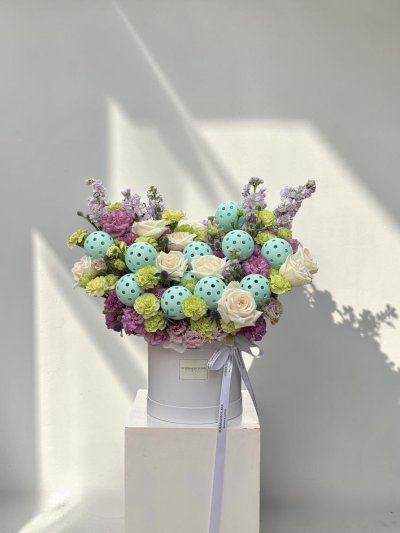 Pickle Ball Themed Floral Box For Gifting