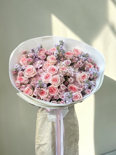 Blush Pink Purple Lavender Bouquet L