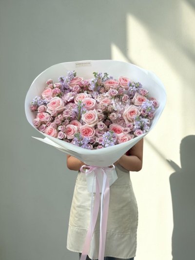 Blush Pink Purple Lavender Bouquet L