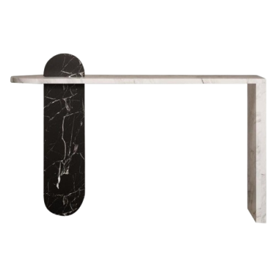 Marble Console Table Minimalistic Oval Stand R