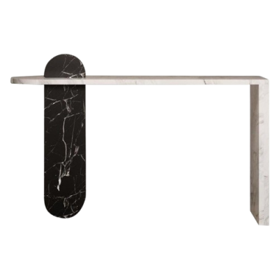 Marble Console Table Minimalistic Oval Stand R Marble Console Table Minimalistic Oval Stand R