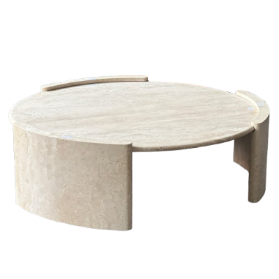 Marble Coffee Table Circular Hollow Placement