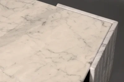 Marble Coffee Table Leaf Profiled Legged Stand