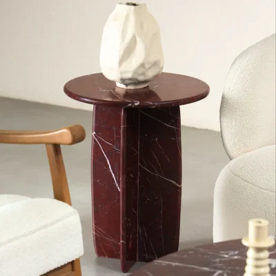 Mable Side Table Circilar Edge Oval Designed Mable Side Table Circilar Edge Oval Designed