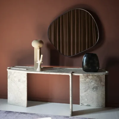 Marble Console Table Unique Abstract Miniature Solid