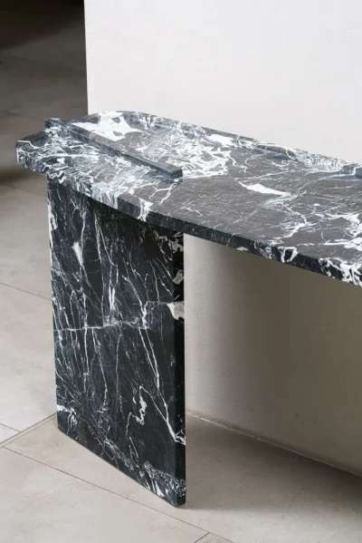 Marble Console Table Unique Abstract Miniature Solid
