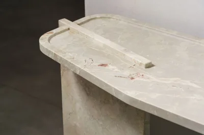 Marble Console Table Unique Abstract Miniature Solid