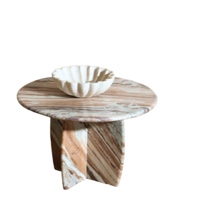 Mable Side Table Circilar Edge Oval Designed Mable Side Table Circilar Edge Oval Designed