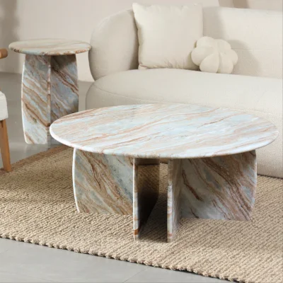 Mable Coffee Table Circle Circular Top Oval Leg Mable Coffee Table Circle Circular Top Oval Leg