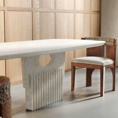 Mable Dining Table Hollow Elegante Designed Mable Dining Table Hollow Elegante Designed