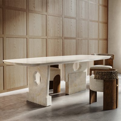 Mable Dining Table Hollow Elegante Designed Mable Dining Table Hollow Elegante Designed
